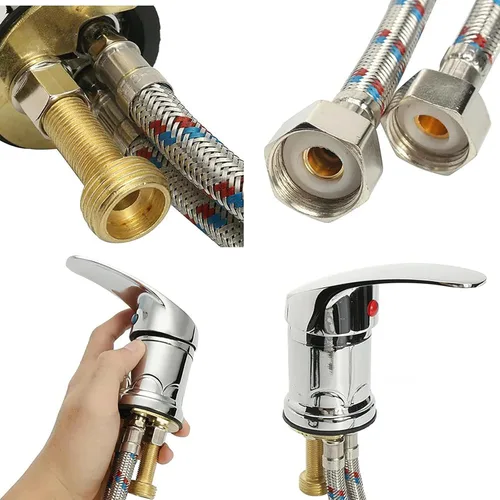 Miniatura 4 de Reemplazo de grifo de champú de salón, tazón de champú profesional, manguera de champú caliente y fría para grifo de fregadero, manguera