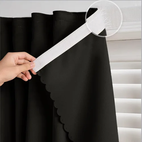 Miniatura 31 de Cortinas autoadhesivas, sin taladrar, sin varilla, cortinas opacas fáciles de instalar para persianas de ventana, dormitorio