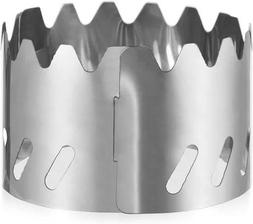 Miniatura 8 de HUIOP Estufa, Mini Estufa Portátil de Aleación de Aluminio con Tapa y Parabrisas de Acero Inoxidable para Acampar al Aire Libre Senderismo Mochilero