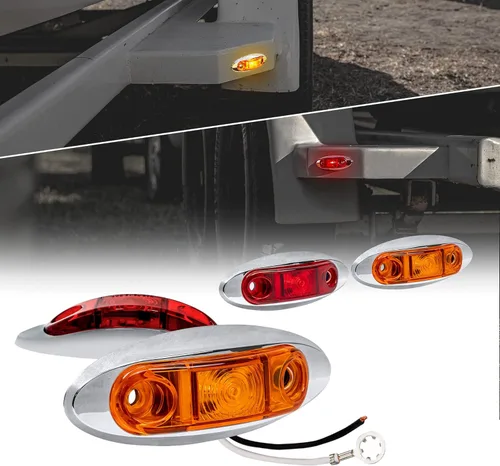 Miniatura 9 de TRUE MODS - Kit de 2 luces marcadoras LED ámbar de 2.5 pulgadas para remolque [DOT FMVSS 108] [SAE P2] [Montaje en superficie] [Impermeable IP67]