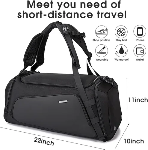 Miniatura 5 de BANGE Mochila deportiva de gimnasio para hombre y mujer Negro L Mochila