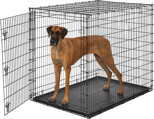 Miniatura 15 de MidWest Homes for Pets - Jaula para perros iCrate de una puerta, mejorada, incluye bandeja a prueba de fugas, patas protectoras de pisos, panel