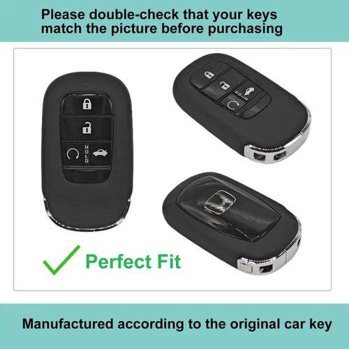 Miniatura 2 de 2 fundas de goma de silicona para llavero compatibles con (5 botones) Honda Accord Civic HR-V CR-V Pilot Sport SI EX EX-L Touring 2022 2023