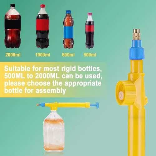 Miniatura 5 de Pulverizador a presión, parte superior de repuesto de mano para botellas de bebidas, mini bomba de agua para el hogar, césped, jardín, jardinería