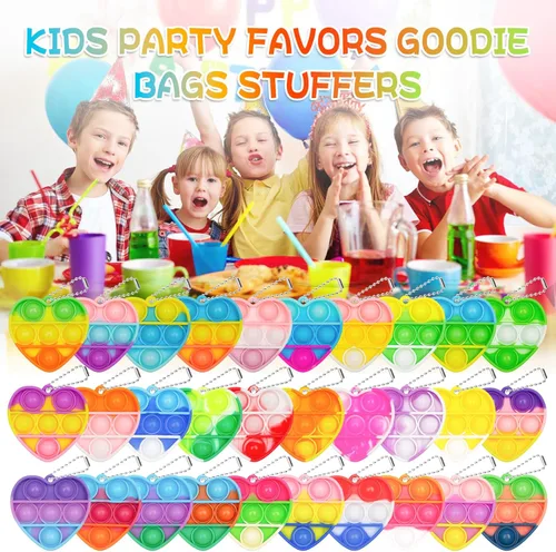 Miniatura 7 de Juguetes para ansiedad Pop Fidget en paquetes grandes, regalos de San Valentín para niños, 30 unidades, para niños en el aula, regalos de fiesta