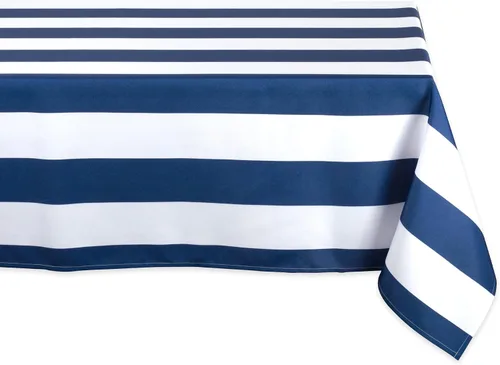 DII - camino de mesa para exteriores, diseño de rayas, color azul marino, 14 x 108, Azul náutico