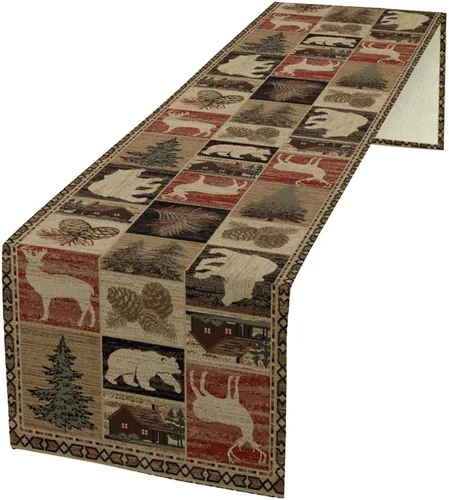 Miniatura 8 de YCness Camino de mesa con estampado de vaca, piel de vaca marrón, estilo occidental, decoración de casa de campo para el hogar, cocina, comedor, 13