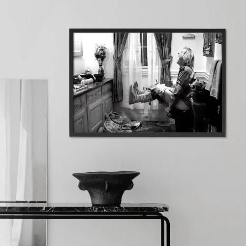 Miniatura 43 de Lona enmarcada de arte de pared divertido de baño - póster de "Dumb and Dumber" para decoración de pared - impresiones en lona en blanco y negro