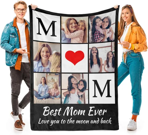 Miniatura 12 de Printwoo Mantas personalizadas con foto, manta de fotos personalizada, mantas personalizadas con imagen, regalos personalizados para mujeres