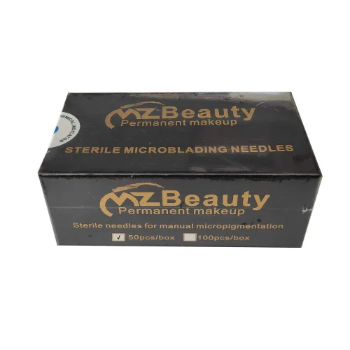 Miniatura 5 de Nano 0.007 in Microblading Agujas Piercing Tatuaje Aguja Microblade para Maquillaje Permanente Microblading (Diámetro 0.007 in, 14U-Shape)