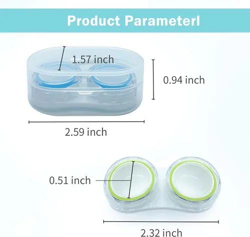 Miniatura 4 de Paquete de 6 fundas para lentes de contacto, kit de viaje, kit de almacenamiento portátil al aire libre, estuche para lentes de contacto para viajes