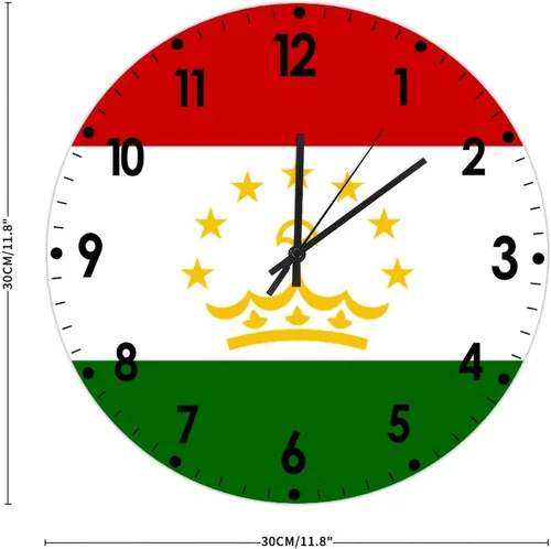 Miniatura 490 de Cheyan Reloj de pared con bandera de Canadá de 12 pulgadas, silencioso, sin tictac, de PVC, funciona con pilas, reloj redondo decorativo, regalo