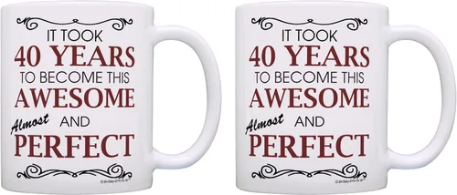 Miniatura 11 de Birthday Gifts For All 80th Took 80 Years Awesome Funny Party Gift - Taza de café de cerámica de 11 oz, taza de té, color blanco 11oz - 80th