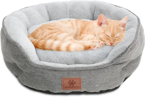 Miniatura 12 de WINDRACING Camas para gatos de interior, cama para gatitos, cama para perros de razas extra pequeñas, cama para cachorros, cómoda y duradera