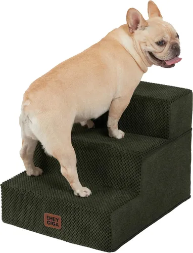 Miniatura 46 de EHEYCIGA Escaleras para perros pequeños de 13.5 pulgadas de alto, escalones para perros de 3 escalones para sofá y silla, escalones para mascotas