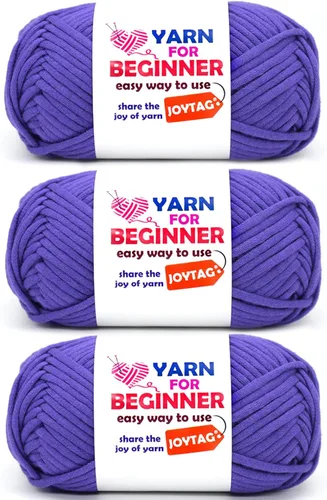 Miniatura 74 de Paquete de 3 hilos de ganchillo de mezcla de algodón y nailon - azul, gris, verde - 3x50g - puntadas fáciles de ver - kit de ganchillo y tejido