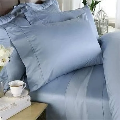 Miniatura 15 de Elegance Linen Juego de funda de edredón de 3 piezas de calidad egipcia de 1800 hilos, resistente a las arrugas, ultra suave, lujoso, sólido, Blanco