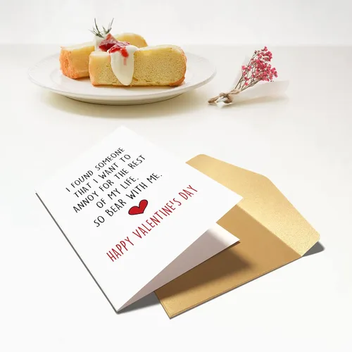 Miniatura 5 de Divertida tarjeta del día de San Valentín para él y ella, regalo de feliz día de San Valentín para marido novio, molesto por el resto de la vida