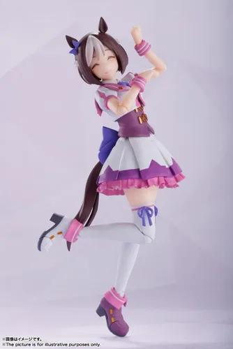 Miniatura 5 de BANDAI SPIRITS S.H. Figuarts Uma Musume Pretty Derby Special Week, aprox. 5.1 pulgadas (5.118 in), PVC y ABS, figura de acción prepintada