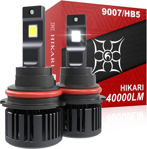 Miniatura 10 de HIKARI WINGS 2026 40000LM Bombillas LED H4 9003 de doble haz, 45W con chips centrales mejorados, kit LED de alto lúmen, 6000K, blanco frío, IP68