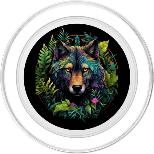 Miniatura 2 de Wolf Boho Native American Wolves Animal Wildlife PopSockets MagSafe PopGrip para iPhone