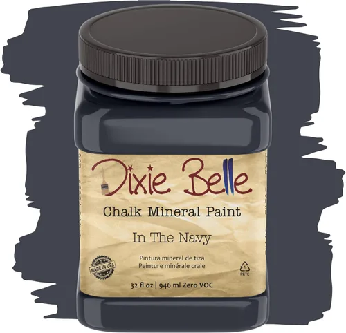 Miniatura 266 de Dixie Belle Paint Company - Pintura con acabado de tiza para muebles, color negro (Caviar), 1 galón, 128 fl oz, pintura mineral color rosa intenso