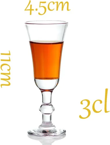 Miniatura 2 de Cordial Glasses - Vasos de chupito con tallo, Limoncello, puerto de 1.0 oz (juego de 6)