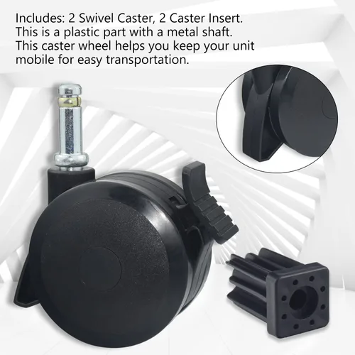 Miniatura 5 de Paquete de 4 ruedas de bloqueo 70360 con inserto para parrillas de gas Weber Genesis E-310 Spirit Series 2009-2012, E400 E600 Summit Series