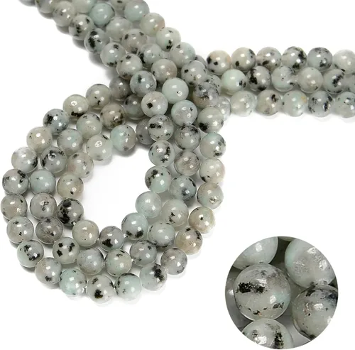 Miniatura 17 de 47 cuentas de jade esmeralda africana de 0.315 pulgadas (0.315 in), redondas naturales, sueltas, cuentas de piedra real, piedras preciosas genuinas