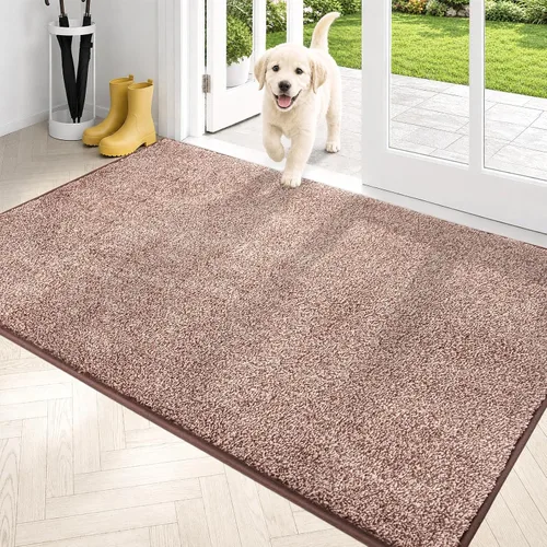 Miniatura 58 de PURRUGS Alfombra de área de fácil cuidado de 4 x 6 pies, antideslizante, lavable a máquina, tapete para puerta de perro, resistente a las manchas