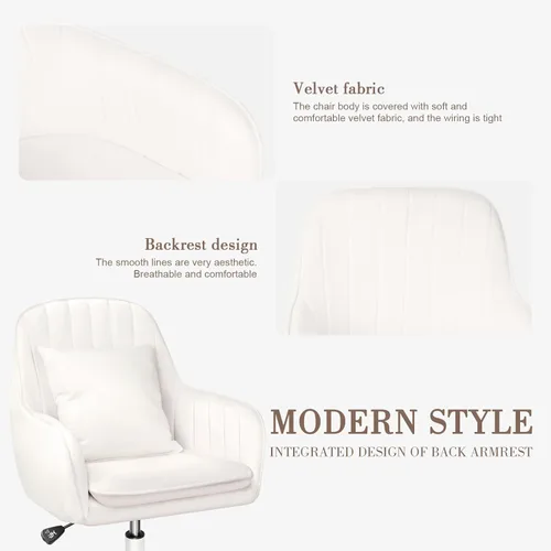Miniatura 4 de Linda silla de oficina para el hogar, sillas de computadora ajustables, silla de oficina moderna, silla de maquillaje, silla giratoria de 360°