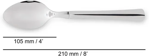 Miniatura 2 de ARCOS Cuchara de Mesa de Acero Inoxidable Nitrum de 8 Pulgadas y Hoja de 8.268 in. Utensilio muy útil para usar con sopas y caldos. Cuchara de acero