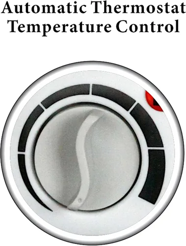 Miniatura 5 de Optimus H-1322 Calefactor portátil con ventilador de 2 velocidades y termostato, Blanco
