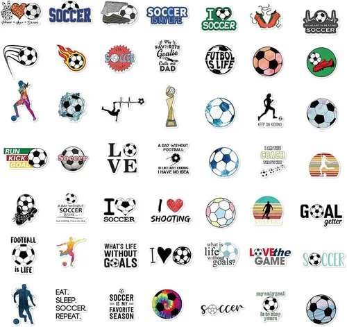 Miniatura 3 de 150 calcomanías de fútbol para la Copa del Mundo, fútbol, fútbol, deportes, vinilo impermeable, calcomanías de graffiti, regalos de fútbol