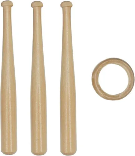 Miniatura 2 de TIHOOD Soporte de béisbol Soporte de béisbol Soporte de madera Base de bola Soporte de exhibición 2 paquetes.