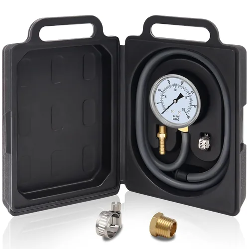Boltigen Kit de probador de presión de gas, manómetro WC de 0-35 pulgadas para gas natural y propano, horno HVAC, chimenea de gas o válvula LP kit