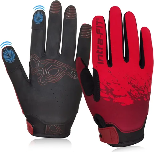 Guantes de ciclismo para paseos cortos, guantes de correr, guantes de pesca, pantalla táctil, ligeros, elásticos, excelente agarre, para uso diario