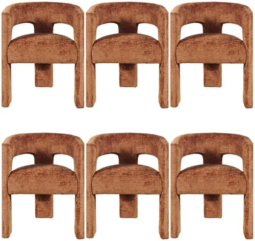 Miniatura 15 de Jofran Gwen - Silla decorativa tapizada de jacquard, moderna silla escultórica de felpa de lujo para comedor o sala de estar, sillas para sala