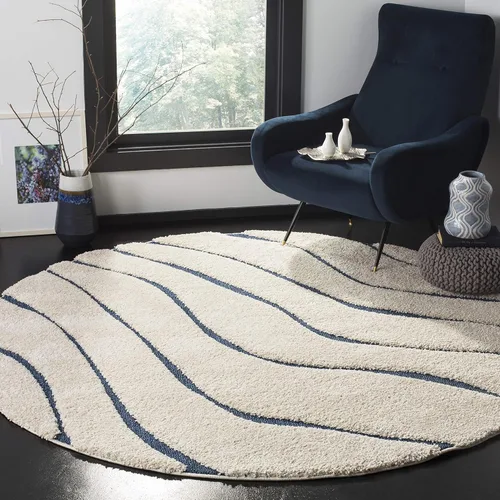 Miniatura 14 de SAFAVIEH Colección Florida Shag - Alfombra de acento de 2'3" x 4', color crema y beige, sin desprendimiento y de fácil cuidado, 1.2 pulgadas