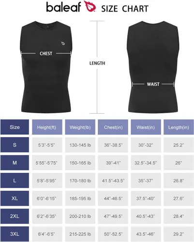 Miniatura 7 de BALEAF Camiseta sin mangas para hombre, de secado rápido, para ciclismo, para correr, transpirable, para correr, camiseta sin mangas