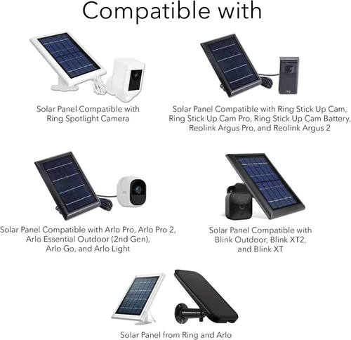 Miniatura 6 de Wasserstein Soporte de canalón para panel solar compatible con cámaras Ring, Arlo, Blink, Reolink (1 paquete, blanco)