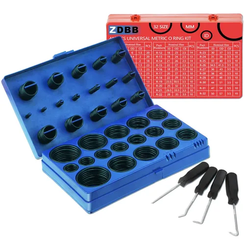 Miniatura 16 de ZDBB Juego surtido de juntas tóricas de goma de 24 tamaños, 1280 piezas, con juego de púas y ganchos para lavadoras a presión, grifo, plomería