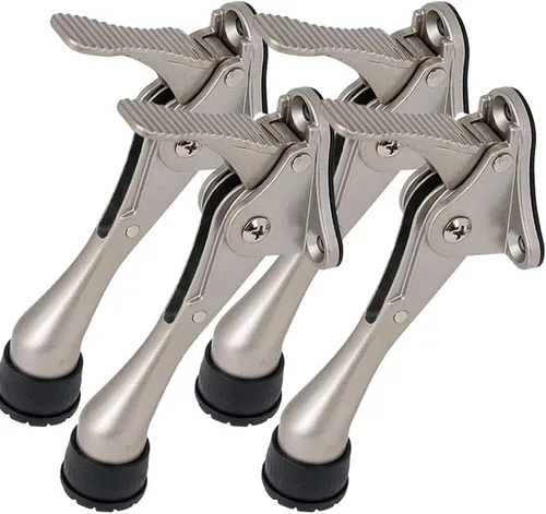Miniatura 15 de Tope de puerta One Touch Kickdown, soporte de puerta, topes de puerta resistentes, parte inferior de la puerta, puntas de goma ajustables en altura