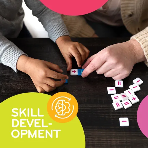 Miniatura 5 de Mobi Kids - Juego educativo de matemáticas, suma, resta, multiplicación y división en una cuadrícula de crucigramas, azulejos de función numérica