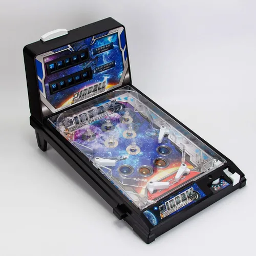 Miniatura 2 de Mini máquina de pinball - Juego de pinball de mesa para adultos, juego de arcada casera con luz, juguete de disparo de bola de escritorio - Regalos