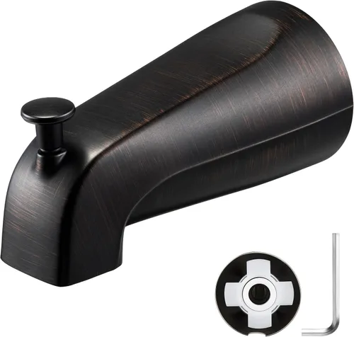 Miniatura 13 de Enhon Boquilla deslizante para bañera con desviador, compatible con la norma estadounidense 8888026.002, grifo de bañera de baño, se adapta a 1/2