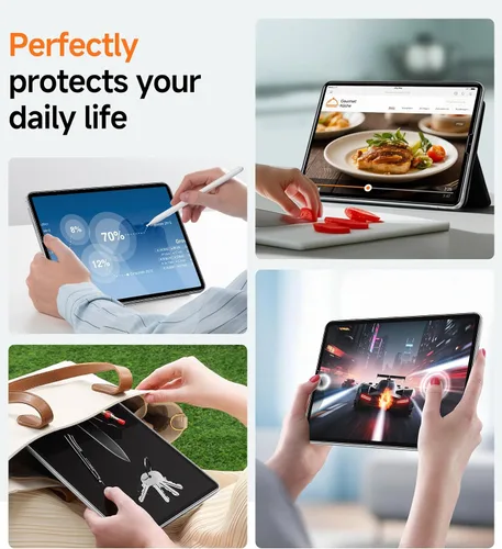 Miniatura 4 de SMARTDEVIL Protector de pantalla para iPad Air 5ª/4ª de 10.9 pulgadas (2022/2020), iPad Pro de 11 pulgadas (2022/2021/2020/2018) con marco de fácil