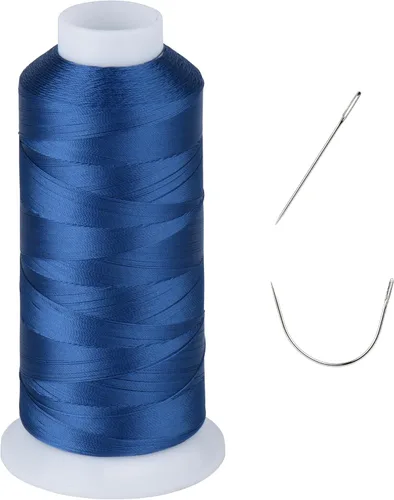 Miniatura 6 de Resistente a los rayos UV - Simthread 100% Poliéster Hilo Entrelazado Tex 69 (12wt) - 250 Yardas 1 Blanco 1 Negro