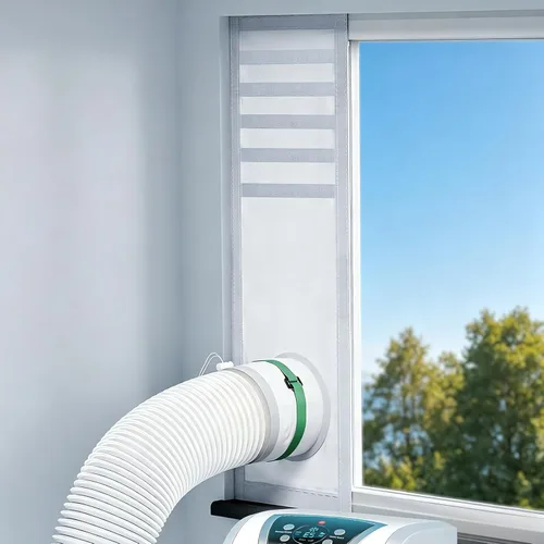 LOVIGA Kit de ventilación portátil de aire acondicionado para ventana, kit de sellado 100% portátil de ventana de CA, se adapta a mangueras de 5 y 6