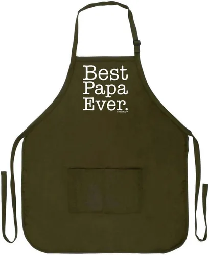 Miniatura 24 de Best Grandpa Papa Gramps Pop-Pop o Poppy Ever - Delantal ajustable con pechera de dos bolsillos